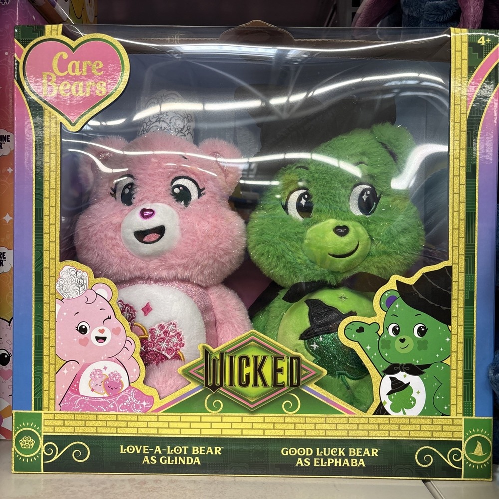 Care Bears x Wicked 2-Pack Glinda Elphaba‎ Bear Limited Edition Nrfb IN hand